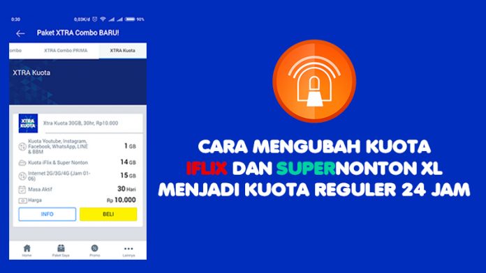 Cara Mengubah Kuota iFlix dan Super Nonton XL Jadi Kuota 